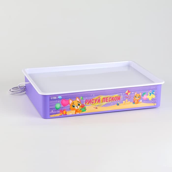 Рисование песком. Планшет «Милый котик», 27×39 см