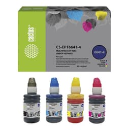 Чернила Cactus CS-EPT6641-4 T664, многоцветный, набор 4×100 мл, для Epson L100/L110/L120/L132/L