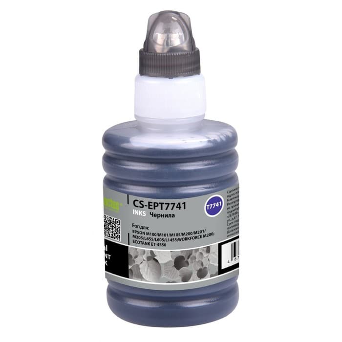 Чернила Cactus CS-EPT7741 774, чёрный пигментный, 140 мл, для Epson M100/101/105/200/201