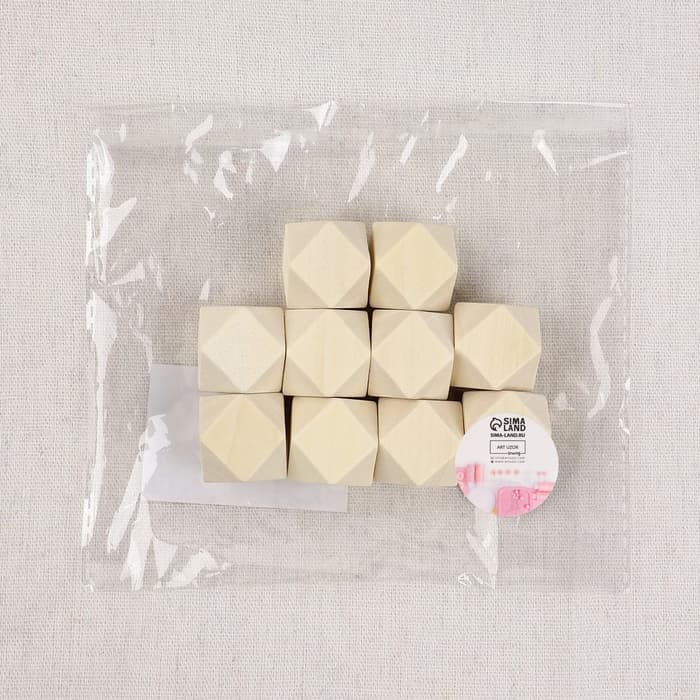 Набор бусин для макраме «Многогранник», d=25 мм, 10 шт.