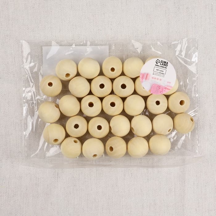 Набор бусин для макраме «Круг», d=20 мм, 30 шт.