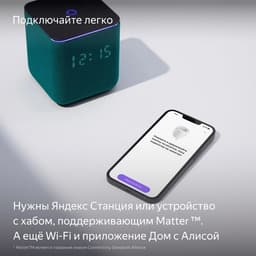 Умная розетка Yandex Matter EUBT, Wi‑Fi, чёрная, YNDX-00540BLK