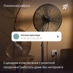 Умная розетка Yandex Matter EUBT, Wi‑Fi, чёрная, YNDX-00540BLK