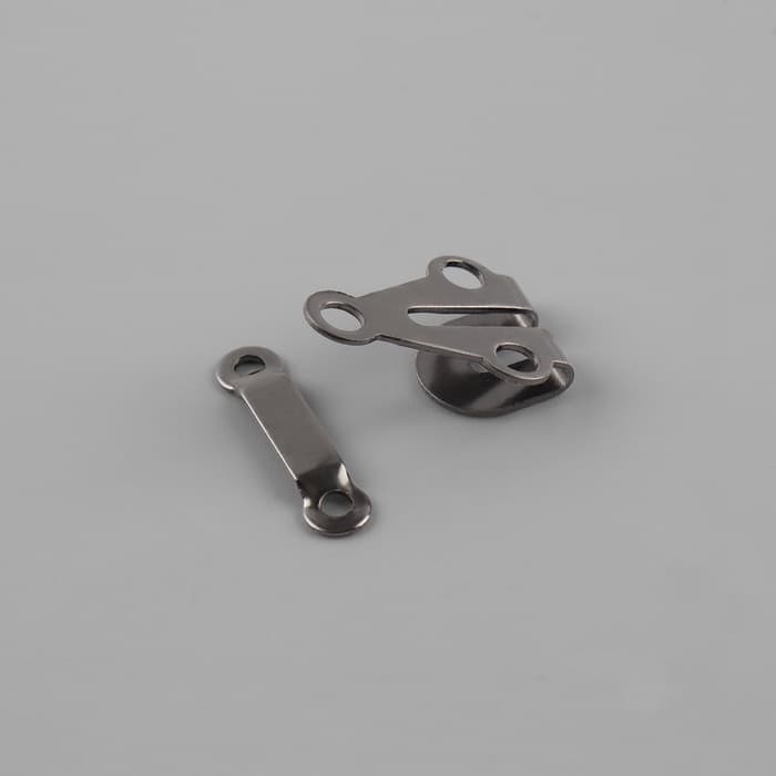 Крючок для брюк и юбок, медь, 2×2 см, 2 шт., цвет чёрный никель