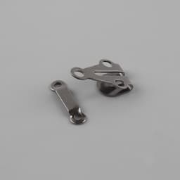 Крючок для брюк и юбок, медь, 2×2 см, 2 шт., цвет чёрный никель
