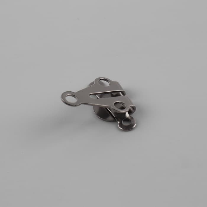 Крючок для брюк и юбок, медь, 2×2 см, 2 шт., цвет чёрный никель
