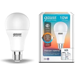 Умная лампа Gauss IoT Smart Home, E27, 10 Вт, 1055 Лм, Wi-Fi (1080112)