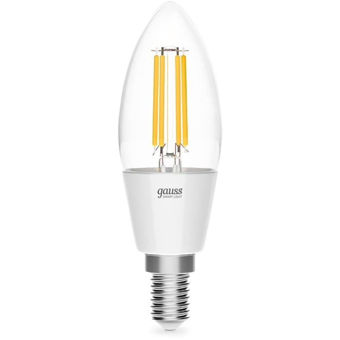 Умная лампа Gauss Smart Home, C35, E14, 4.5 Вт, 495 Лм, Wi-Fi (1250112)