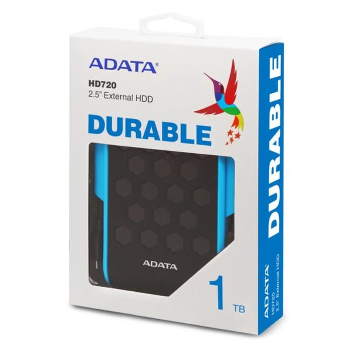 Жёсткий диск A-Data, USB 3.0, 1 TB, AHD720-1TU31-CBL, HD720, DashDrive, Durable, 2.5", синий