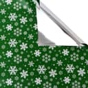 Пленка упаковочная новогодняя для подарков, металлизированная, 35 мкм «Снежинки», 50×70 см