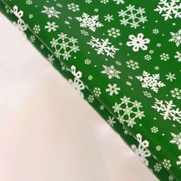 Пленка упаковочная новогодняя для подарков, металлизированная, 35 мкм «Снежинки», 50×70 см