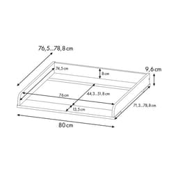 Рамка для пеленания универсальная для комода Polini kids, цвет графит