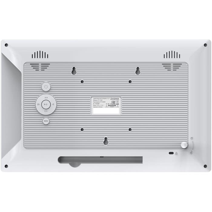 Фоторамка Digma PF-1300, 13.3" IPS, 1920×1080, ПДУ, видео, белая