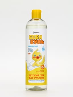Детский гель для купания без слёз, 500 мл, с экстрактами ромашки, череды и протеинами пшеницы, 0+, Беби Буль