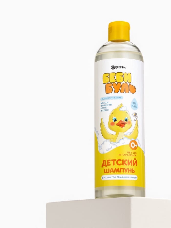 Детский шампунь для волос без слёз БЕБИ БУЛЬ, 500 мл, с экстрактами ромашки и череды, 0+