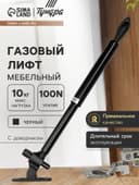 Газовый лифт ТУНДРА GG100BL, 100N, с доводчиком, черный, 2 шт. TMP