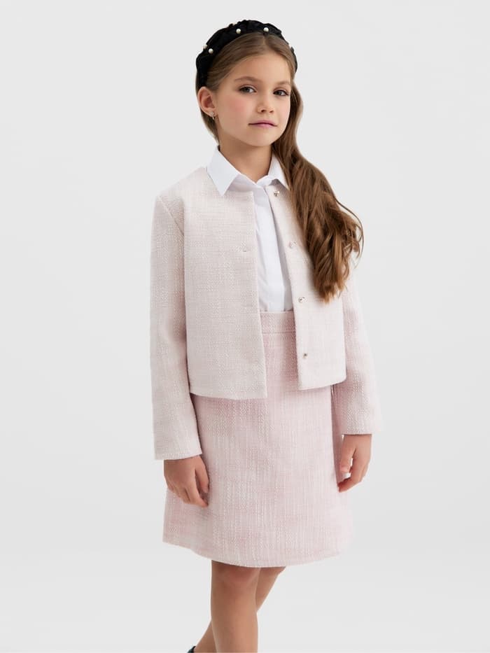 Жакет для девочки, MINAKU :Party Dress, цвет розовый, рост 152 см