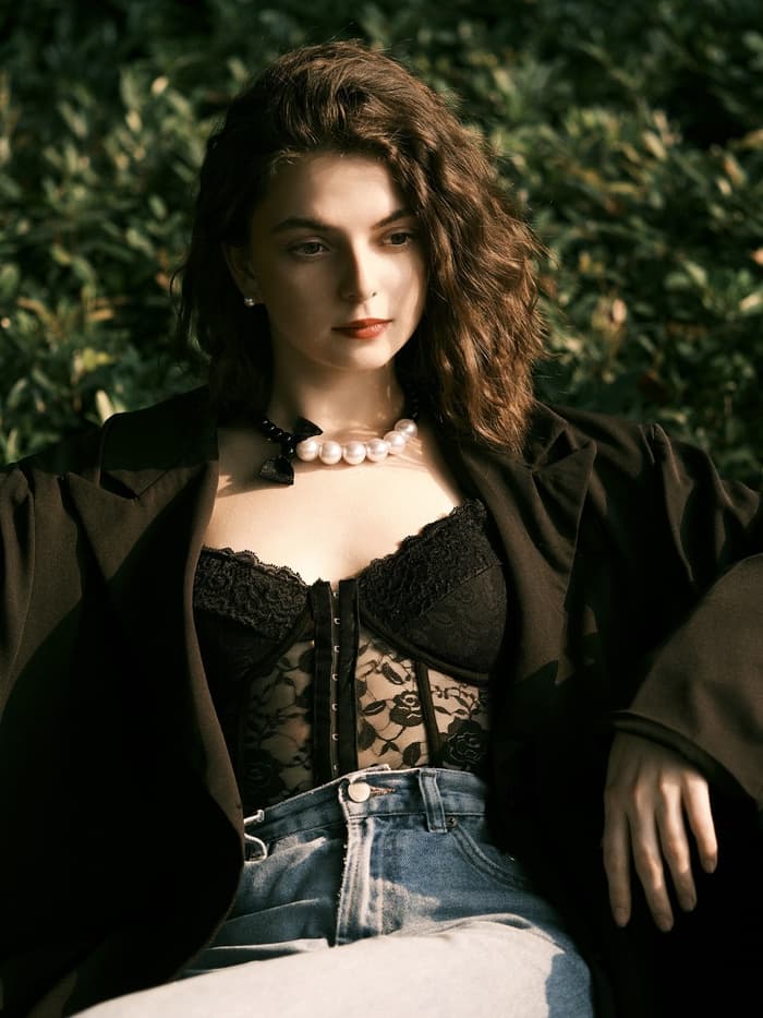 Бусы «Бантик», крупный жемчуг, шар №12-18, черно-белые, 41 см