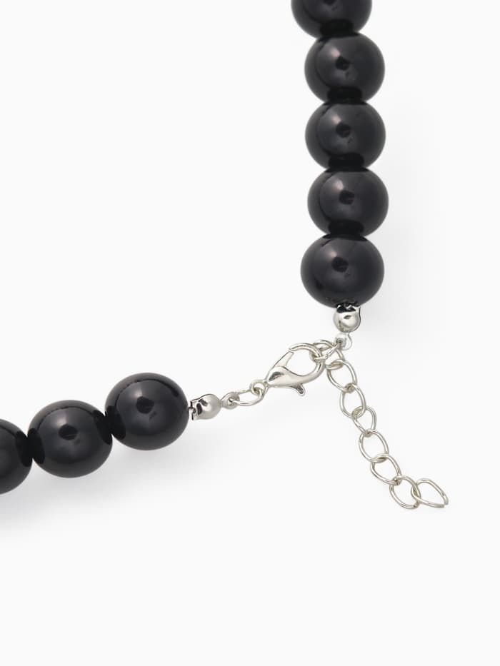 Бусы «Бантик», крупный жемчуг, шар №12-18, черно-белые, 41 см