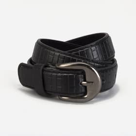Ремень детский, ширина 2.2 см, винт, 2 строчки, пряжка металл, чёрный