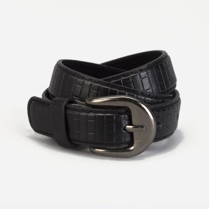 Ремень детский, ширина 2.2 см, винт, 2 строчки, пряжка металл, чёрный