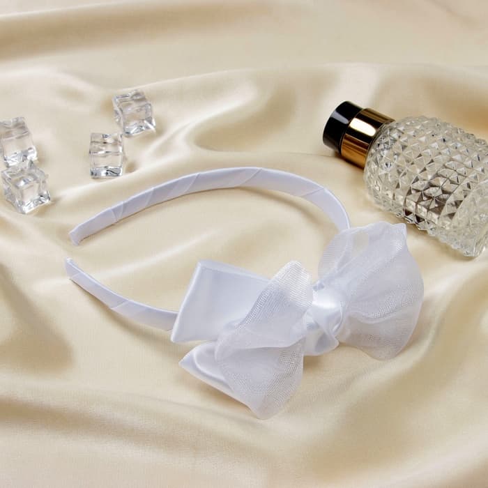 Ободок для волос Выбражулька «Школьница», классик, 1 см, белый