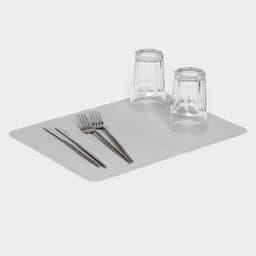 Коврик для сушки посуды Доляна «Шилдон», силикон, 39.5×30×0.1 см, серый