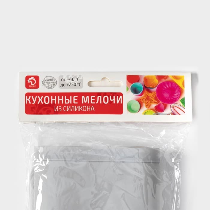 Коврик для сушки посуды Доляна «Шилдон», силикон, 39.5×30×0.1 см, серый