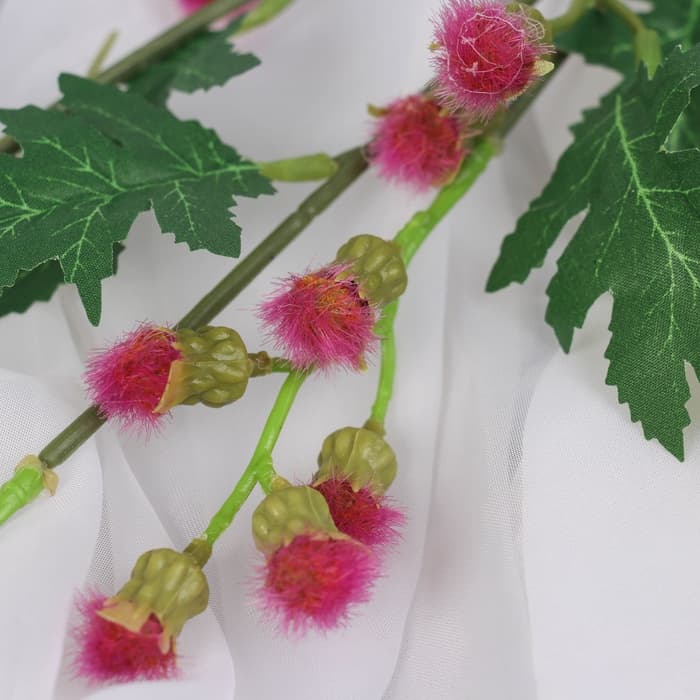 Цветы искусственные «Мимоза садовая люкс», h=60 см, сиреневые