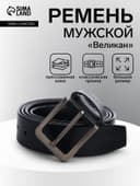 Ремень мужской «Великан» для полных, ширина 3.8 см, винт, пряжка металл, чёрный