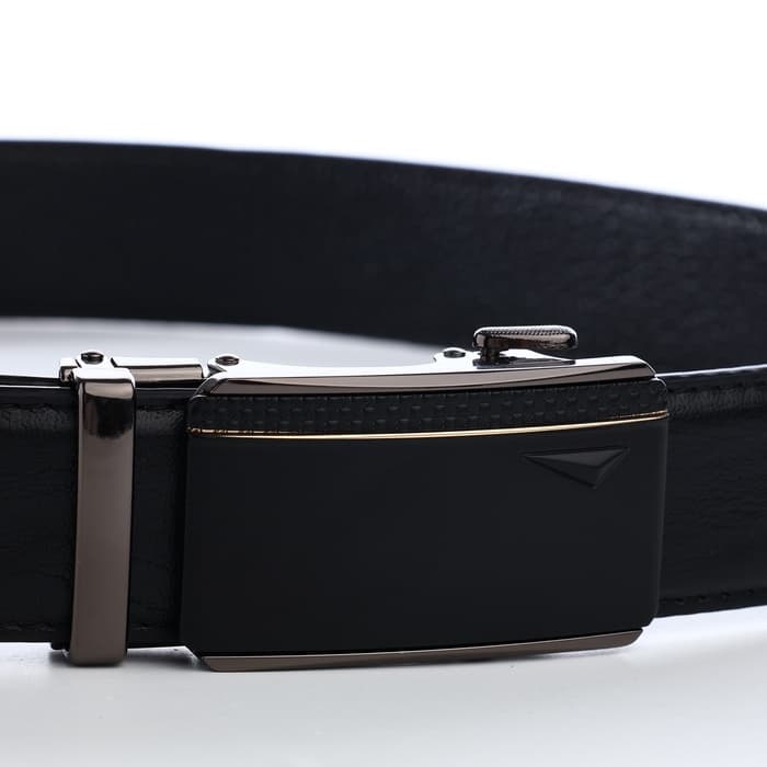 Ремень мужской, ширина 3.6 см, пряжка автомат, чёрный