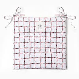 Подушка на стул «Этель» Flower Cage, 40×40 см, белая