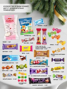 Сладкий детский новогодний подарок «С Новым годом», конфеты 1000 г