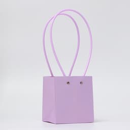 Сумка для цветов, квадратная, сиреневая, влагостойкая, 13×12×12 см