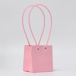 Сумка для цветов, квадратная, розовая, влагостойкая, 13×12×12 см