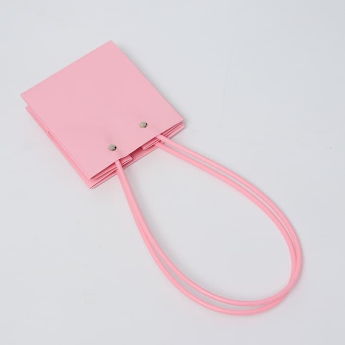 Сумка для цветов, квадратная, розовая, влагостойкая, 13×12×12 см