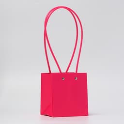 Сумка для цветов, квадратная, малиновая, влагостойкая, 13×12×12 см