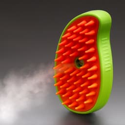 Паровая щетка-расчёска для животных, с USB-зарядкой, зелёная