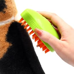 Паровая щетка-расчёска для животных, с USB-зарядкой, зелёная