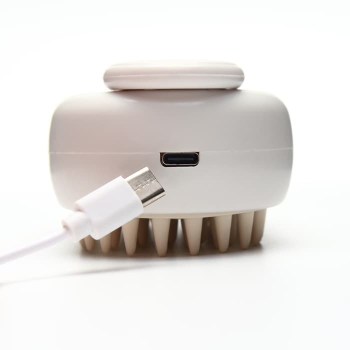 Паровая щетка-расчёска для животных, с USB-зарядкой и выдвижной ручкой, белая