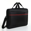 Сумка для ноутбука на молнии, наружный карман, длинный ремень, 40.5×6.5×31.5 см, чёрная