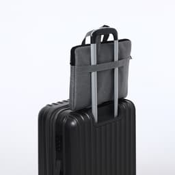 Сумка для ноутбука на молнии, наружный карман, держатель для чемодана, длинный ремень, 37.5×3×27.5 см, серая