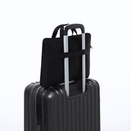 Сумка для ноутбука на молнии, наружный карман, держатель для чемодана, длинный ремень, 37.5×3×27.5 см, чёрная