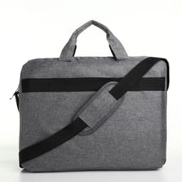 Сумка для ноутбука на молнии, наружный карман, держатель для чемодана, длинный ремень, 40.5×7.5×30.5 см, серая