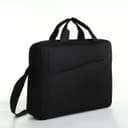 Сумка для ноутбука на молнии, наружный карман, держатель для чемодана, длинный ремень, 40.5×7.5×30.5 см, чёрная