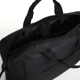 Сумка для ноутбука на молнии, наружный карман, держатель для чемодана, длинный ремень, 40.5×7.5×30.5 см, чёрная