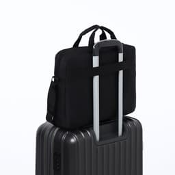 Сумка для ноутбука на молнии, наружный карман, держатель для чемодана, длинный ремень, 40.5×7.5×30.5 см, чёрная