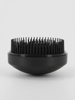 Расчёска массажная, круглая, складная, с зеркалом, d=7.5 см, цвет чёрный