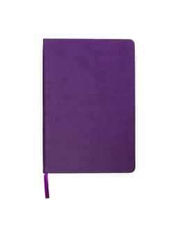 Ежедневник недатированный A5, 140 листов, искусственная кожа, на резинке, синий срез, фиолетовый