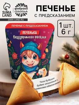 Печенье с предсказанием «Безудержного веселья», 6 г